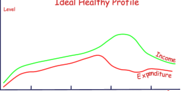 Money for all seasons II: income, spending and age profiles and received wisdom