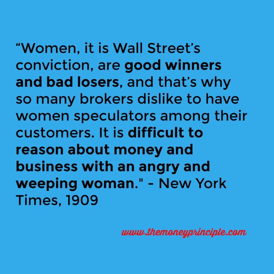 Women in investing - beliefs from times past